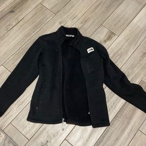 Black fleece lined boys North Face Jacket